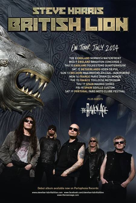 British Lion - Steve Harris - July Tour 2014 - promo flyer