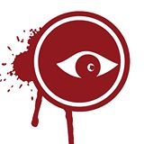 Retro Futurist - Record Label Logo - red & white - 2014