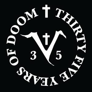 Saint Vitus - 35 Years Of Doom - large logo - 2014 - B&W