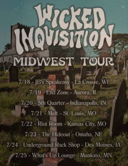 Wicked Inquisition - July 2014 - tour promo flyer