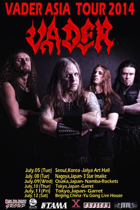 Vader - Asia Tour 2014 - promo tour flyer