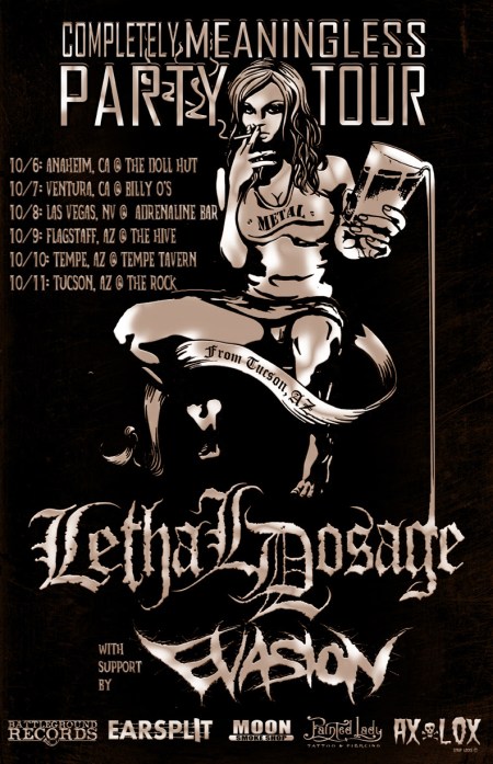 Lethal Dosage - Meaningless Party Tour - promo flyer - 2014