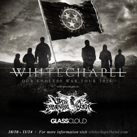 White Chapel - Our Endless War Tour - 2014 - promo flyer