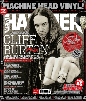 Cliff Burton - Metal Hammer - cover photo - 25th anniversary issue -