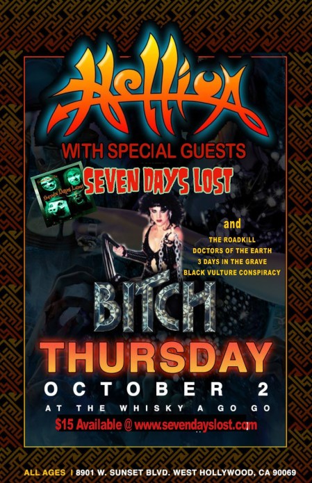 Hellion - Record Release Party - promo flyer - October 2 - 2014