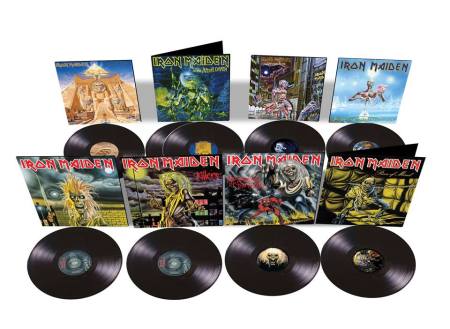 Iron Maiden - first 8 albums - vinyl promo pic - 2014 - #031