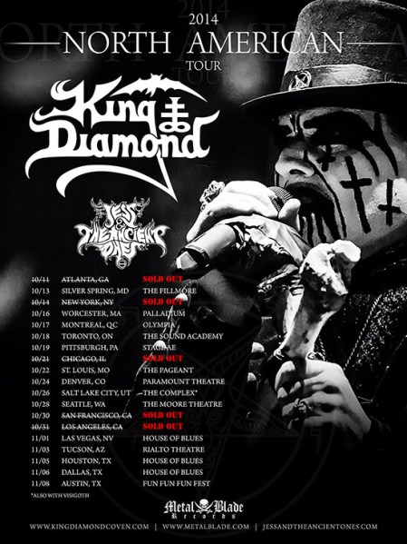 King Diamond - 2014 North American Tour - promo flyer - #440138