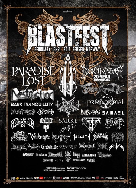 Blastfest - 2015 - promo festival flyer - norway - february
