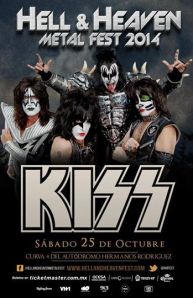 Kiss - Hell & Heaven Fest - Mexico City - Oct 25 - 2014 - promo flyer