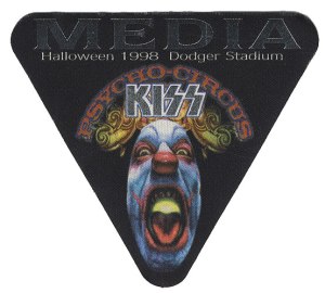 Kiss - Psycho Circus - Dodger Stadium - 1998 - guitar pic patch promo
