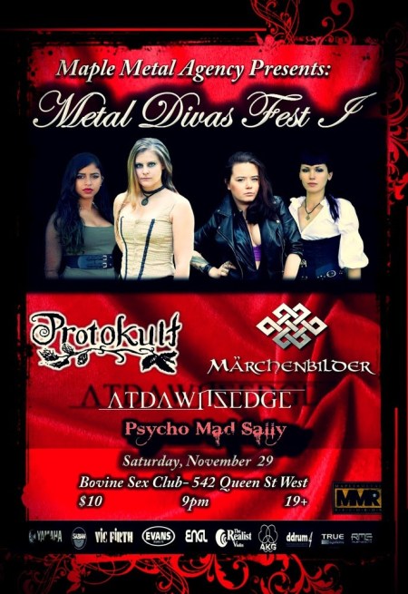 Metal Divas Fest - Protokult - November 2014 - promo flyer