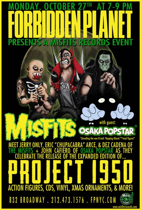 Misfits - Osaka Popstar - October 27 - 2014 - NYC instore signing - promo flyer