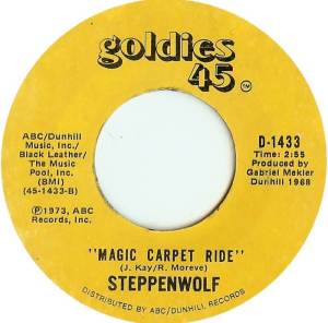Steppenwolf - Magic Carpet Ride - 45 single - promo pic - #1968S - yellow