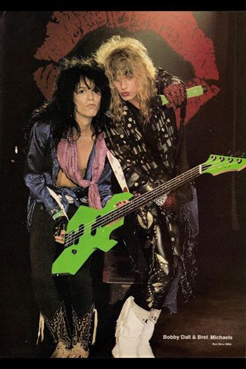 Bobby Dall - Bret Michaels - Poison - circa late 80's - promo pic