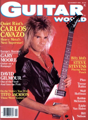 Carlos Cavazo - Quiet Riot - Guitar World - 1984 - promo cover pic