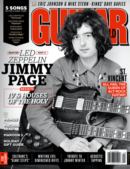 Guitar World - Jimmy Page - cover feature - December - 2014 - promo pic