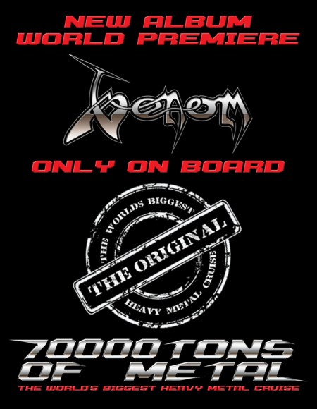 Venom - New Album World Premiere - 70000Tons Of Metal - promo flyer - 2015 - #33