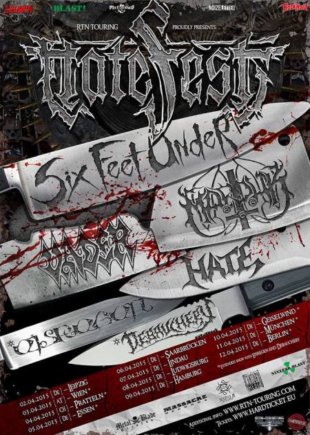 Hatefest - 2015 - promo tour flyer - Six Feet Under - Vader - #2015MMB