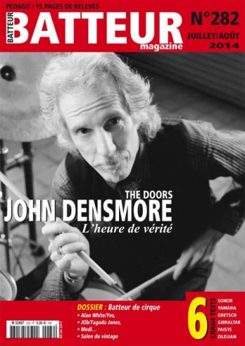 John Densmore - Batteur Magazine - promo cover pic - 2014 - #282