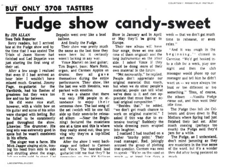 Led Zeppelin - Vanilla Fudge concert review - 1968 - Jim Allan - promo pic
