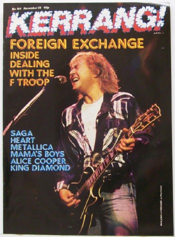 Mick Jones - Foreigner - Kerrang! - Promo Mag Cover - #Nov281988