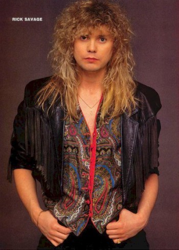 Rick Savage - publicity photo - circa mid - 80s - #777RS