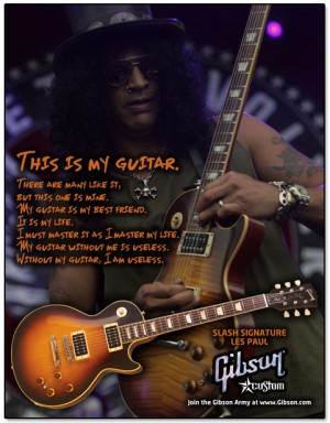 Slash - Gibson Guitar - promo ad - flyer - #33SG