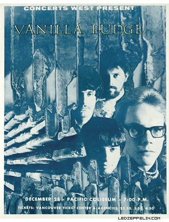 Vanilla Fudge - Led Zeppelin - promo flyer -