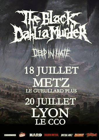 The Black Dahlia Murder - Deep In Hate - tour flyer - #2015TBDMMO