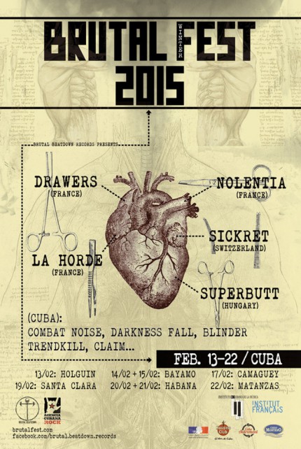 Brutal Fest Winter - 2015 - promo tour flyer - #201502MO