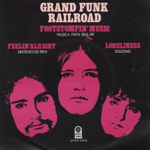 Grand Funk Railroad - Footstompin Music - Mexican 45rpm cover sleeve - 1972