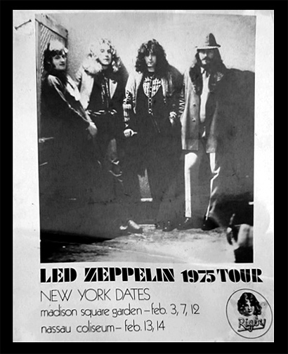 Led Zeppelin - Tour Flyer - promo - 1975 - Madison Square Garden - MO