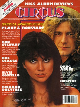 Robert Plant - Linda Ronstadt - Circus Magazine - Feb - 16 - 1978 - #78RPLRMO