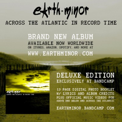 Earth Minor - Across The Atlantic In Record Time - promo album flyer - #2014EMHYMO
