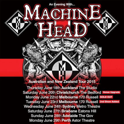 Machine Head - Australia - Tour Promo Flyer - 2015 - #062015MHMO