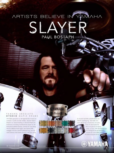 Paul Bostaph - Slayer - Yamaha - AD promo - 2015 - #20150211MO