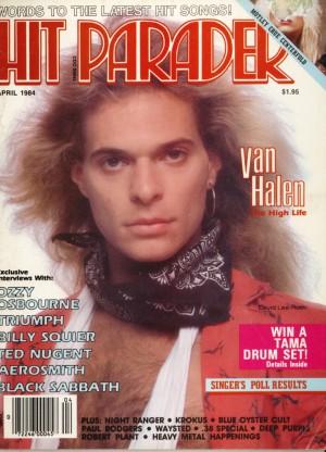David Lee Roth - Hit Parader Magazine - promo cover - April - 1984 - #0401DLRMO1