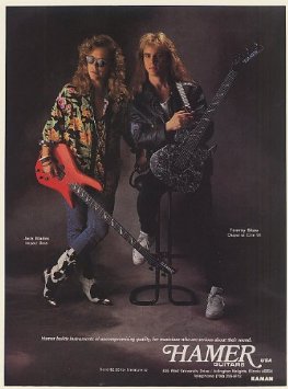Jack Blades - Tommy Shaw - Hamer Guitar promo ad - 1990