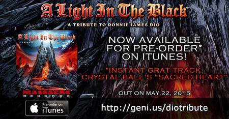 A Light In The Black - A Tribut To Ronnie James Dio - promo album promo banner - 2015 - #0373MORJD