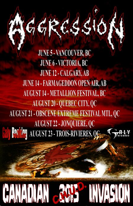 Aggression - Canadian CHUD Invasion Tour - promo flyer - Summer 2015