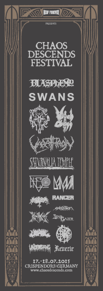 Chaos Descends Festival - July 2015 - promo flyer - Witch Cross
