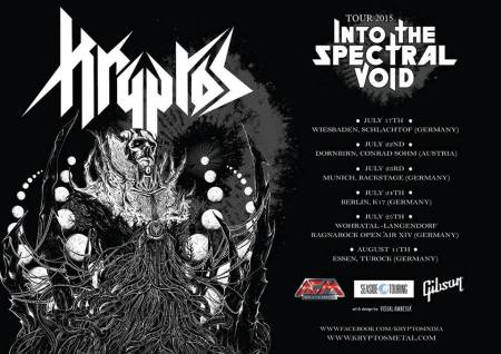Kryptos - Tour 2015 - Into The Spectral Void - promo tour flyer - #33GMNMSS14
