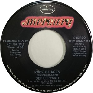 Def Leppard - Rock Of Ages - 45rpm - promo pic - #1983MMSS80SF