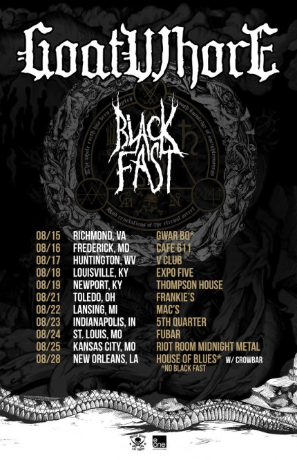 Goatwhore - Black Fast - August 2015 - promo tour flyer - #081533MMSSF