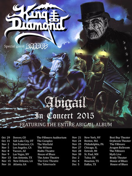 King Diamond - Abigail In Concert - Tour Flyer - 2015 - #3366KDMMGMSASHS