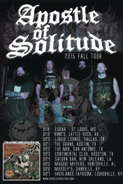 Apostle Of Solitude - 2015 Fall Tour - promo flyer - #0908333009MMF