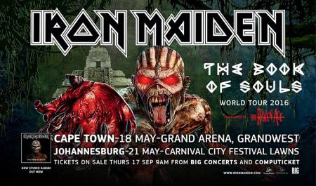 Iron Maiden - The Book Of Souls - World Tour 2016 - South Africa Promo flyer - #663303NMMSS24