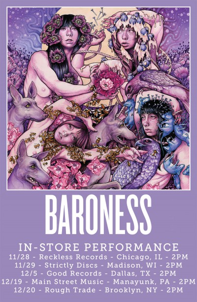 Baroness - Purple album - store signings - promo flyer - 2015 - #MO330SNMS999
