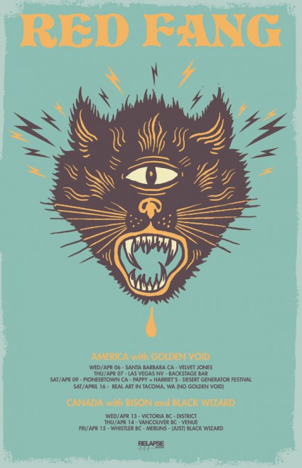 Red Fang - promo tour flyer - April 2016 - #MO099393ILMFD