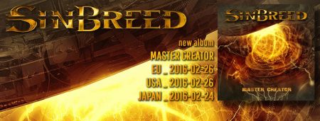 Sinbreed - Master Creator - promo album banner pic - 2016 - #MO99ILMF